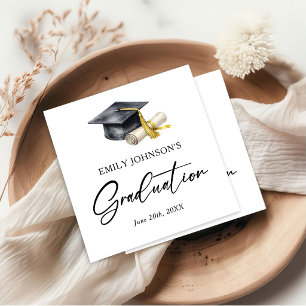 Elegante Minimaal Minimalistische Afstuderen Servet