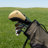 Elegante Minimaal Nep Gouden Monogram Golfheadcover (Insitu)