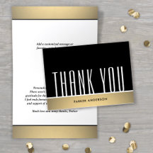 Elegante Minimaal Typografie Zwart Wit & Goud