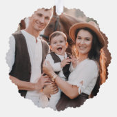 Elegante Minimaal Vrolijk Kerst Foto Collage Ornament Kaart (Achterkant)