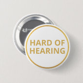 Elegante Minimaal Wit Goud Tekst Hard van het Geho Ronde Button 5,7 Cm (Voorkant /achterkant)