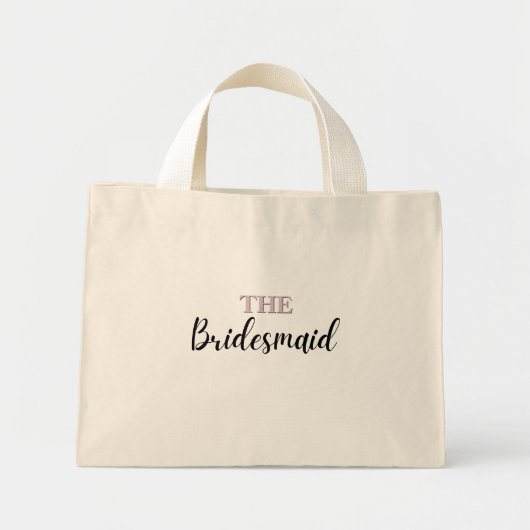 Elegante Minimal Art Mini Canvas tas voor bruidsme (Voorkant)