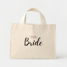 Elegante Minimal Art Mini Tote Tas voor de Bruid
