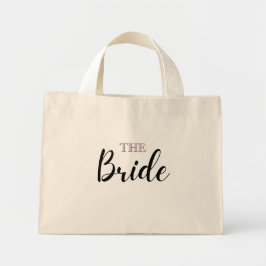 Elegante Minimal Art Mini Tote Tas voor de Bruid