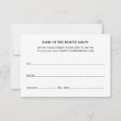 Elegante Minimal Black Ecru White Stripes Beauty (Achterkant)