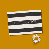 Elegante Minimal Black Ecru White Stripes Beauty