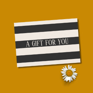 Elegante Minimal Black Ecru White Stripes Beauty