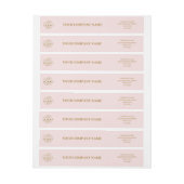 Elegante Minimal Blush Pink Business Logo Branded (Vel)