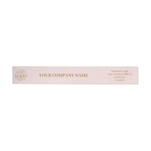 Elegante Minimal Blush Pink Business Logo Branded