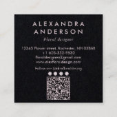 Elegante Minimal Boho Pink Wildflowers Waterverf Vierkante Visitekaartje (Achterkant)