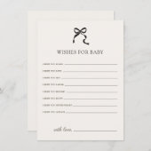 Elegante minimal boog wensen voor Baby Informatiekaartje (Voorkant / Achterkant)
