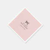 Elegante Minimal Bow Baby shower Cocktail servette Servet (Hoek)