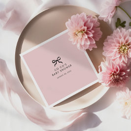 Elegante Minimal Bow Baby shower Cocktail servette Servet