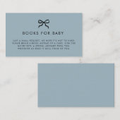 Elegante Minimal Bow Baby shower Enclosure Kaart (Voorkant / Achterkant)