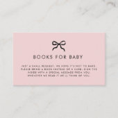 Elegante Minimal Bow Baby shower Enclosure Kaart (Voorkant)