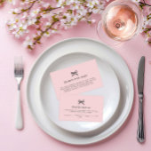 Elegante Minimal Bow Baby shower Luier Raffle Informatiekaartje