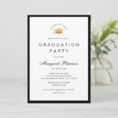 Elegante Minimal Gold Afstudeerder Pet Graduation  Kaart (Staand voorkant)