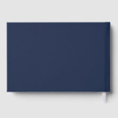Elegante Minimal Gold Foil Navy Blue Wedding Gastenboek (Achterkant)