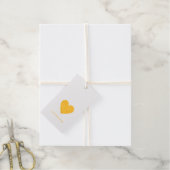 Elegante Minimal Gold Heart Love Chic Gepersonalis Cadeaulabels (Met Koord)
