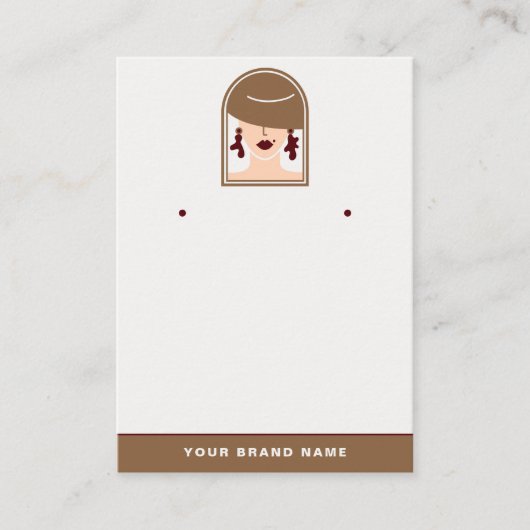 Elegante Minimal Holder voor designer sieraden Scr Visitekaartje (Voorkant)