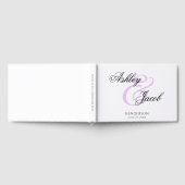 Elegante Minimal Light Paarse Custom Name Wedding Gastenboek (Volledig)