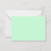 Elegante Minimal Mint Green gepersonaliseerd Notitiekaartje (Achterkant)