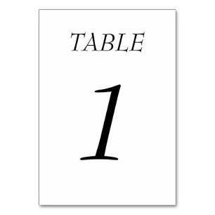 Elegante Minimal Modern Eenvoudige Chic Tafel Kaar Kaart