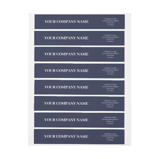 Elegante Minimal Navy Blue Custom Trendy Business (Vel)