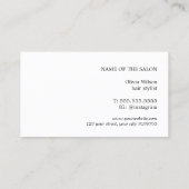 Elegante Minimal Pastel Black Scissors Haarstylist Visitekaartje (Achterkant)