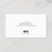 Elegante minimal pastel paarse schaar haarstylist visitekaartje (Achterkant)