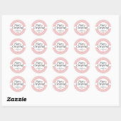 Elegante Minimal Red Candy Cane Stripes Typografie Ronde Sticker (Vel)