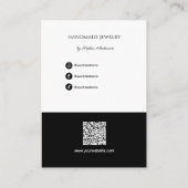 Elegante minimal sieraden oorbellen display Kaart Visitekaartje (Achterkant)