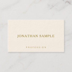 Elegante Minimal Simple Design Gold Text Luxury Visitekaartje