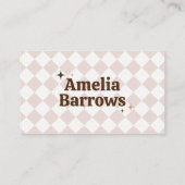 Elegante Minimal Sparkle Retro Typografie QR Code Visitekaartje (Achterkant)