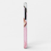 Elegante minimale aangepaste babyfoto & roze hart Case-Mate iPhone case (Achterkant/links)