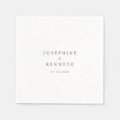 Elegante minimale aangepaste moderne bruiloft servet (Voorkant)