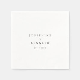 Elegante minimale aangepaste moderne bruiloft servet