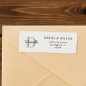 Elegante Minimale Aangepaste Naam Monogram Eenvoud Etiket