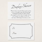 Elegante, minimale Baby-schotel met cadeau Kaart (Voorkant /achterkant)