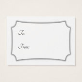 Elegante, minimale Baby-schotel met cadeau Kaart (Achterkant)