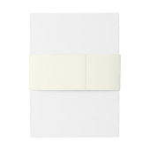 Elegante minimale bladeren ivoor wit goud bruiloft uitnodigingen wikkel (Achterkant Voorbeeld)