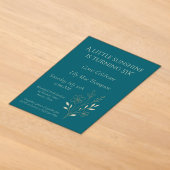 Elegante Minimale Bloem Acryl Uitnodigingen (Laagn)