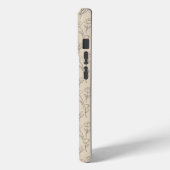 Elegante Minimale Bloem Lijn Patroon Case-Mate iPhone Case (Achterkant / Links)