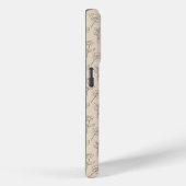 Elegante Minimale Bloem Lijn Patroon Case-Mate iPhone Case (Achterkant / Rechts)