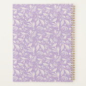 Elegante minimale bloemenbladeren patroon script planner (Achterkant)