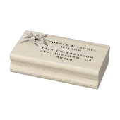 Elegante minimale bloemenbruiloft retour adres rubberstempel (Stempel)