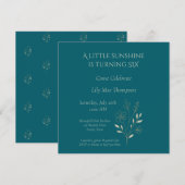 Elegante Minimale Bloemmotief Save The Date (Voorkant / Achterkant)
