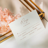 Elegante minimale Boho met maaltijdkeuzes RSVP Kaartje