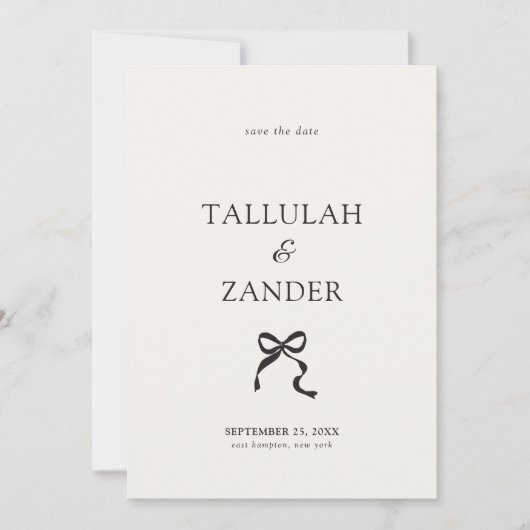 Elegante minimale boog bruiloft save the date (Voorkant)