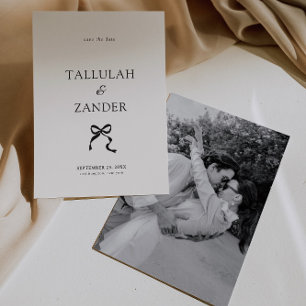 Elegante minimale boog bruiloft save the date